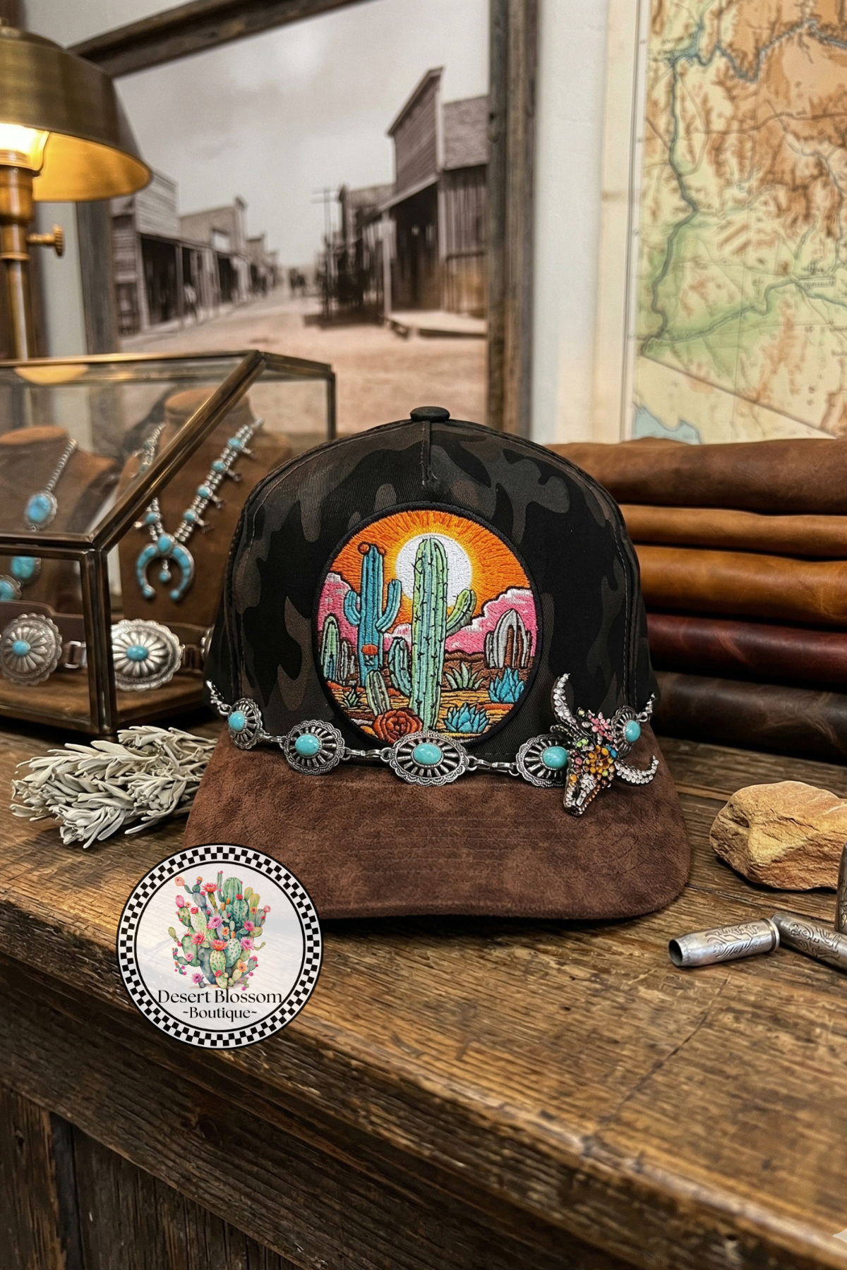 Southwestern trucker hat for women