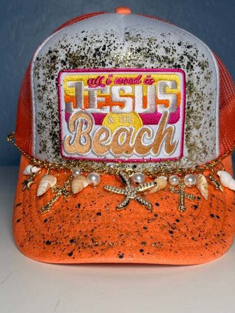 Jesus and the Beach trucker hat