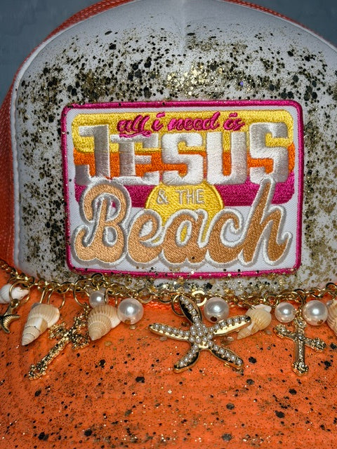 Jesus and the Beach trucker hat