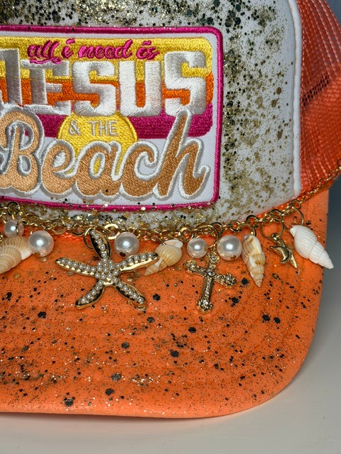 All I need is Jesus and the beach trucker hat