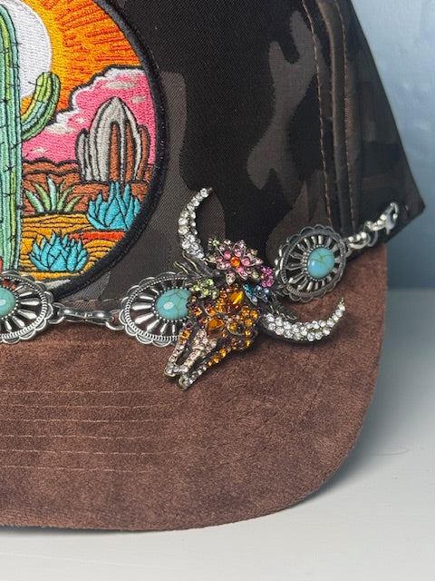 Southwestern trucker hat for women