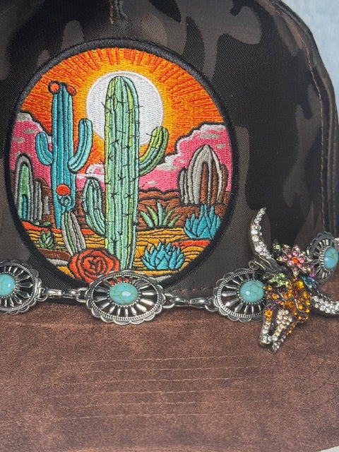 Southwestern trucker hat for women