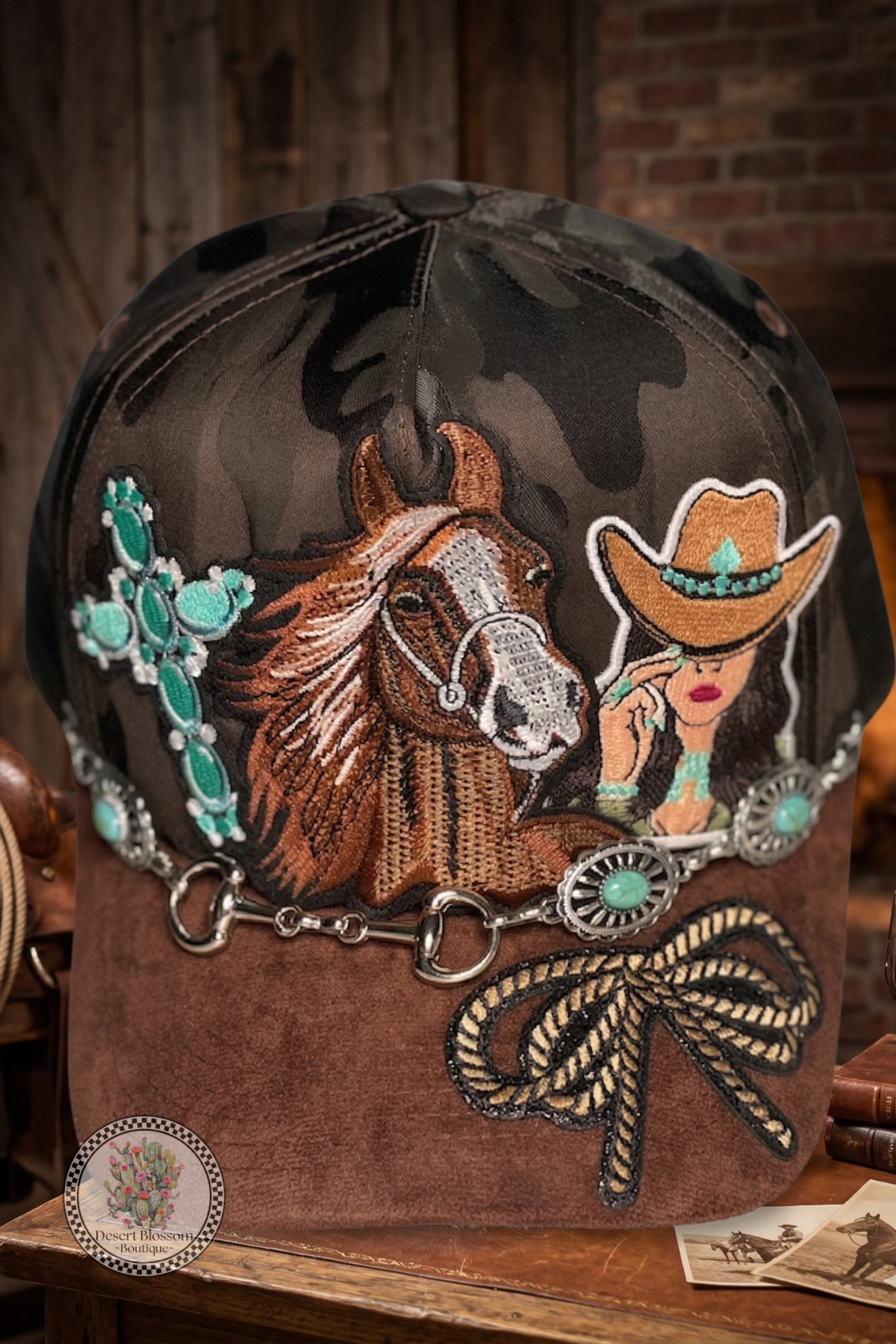 Southwestern trucker hat for women